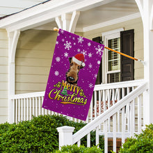 Load image into Gallery viewer, Merry Christmas Dog Airedale Garden House Flag