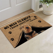 Load image into Gallery viewer, KafePross - Airedale Dog Doormat - Not Need to Knock, I Know You're Here