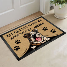 Load image into Gallery viewer, KafePross - Dachshund Peeking Dog Doormat - All Guests Must be Approved