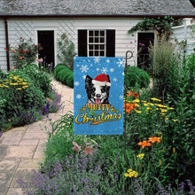 Load image into Gallery viewer, KafePross-Merry Christmas Dog Border Collie Garden House Flag