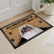 Load image into Gallery viewer, KafePross Pekingese Dog Doormat All Guest Must be Approved Rubber Floor Mat