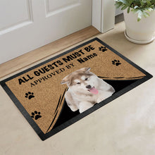 Load image into Gallery viewer, KafePross Alaskan Malamute Dog Doormat All Guest Must be Approved Rubber Floor Mat