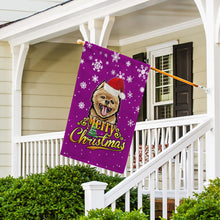 Load image into Gallery viewer, KafePross-Merry Christmas Dog Pomeranian Garden House Flag