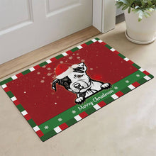 Load image into Gallery viewer, KafePross Christmas Decoration Doormat with Cute Dog Pit Bull