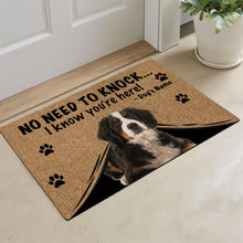 Load image into Gallery viewer, KafePross - Bernese Mountain Dog Doormat - Not Need to Knock, I Know You're Here