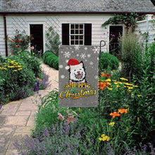 Load image into Gallery viewer, KafePross-Merry Christmas Dog Finnish Lapphund Garden House Flag