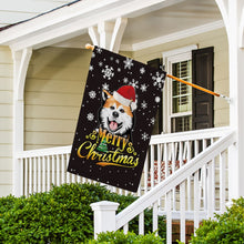 Load image into Gallery viewer, Merry Christmas Dog Akita Garden House Flag