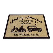 Load image into Gallery viewer, KafePross Personalized Making Memories Camper Doormat
