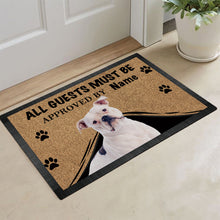 Load image into Gallery viewer, KafePross American Bulldog Dog Doormat All Guest Must be Approved Rubber Floor Mat