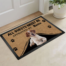 Load image into Gallery viewer, KafePross Brittany Dog Doormat All Guest Must be Approved Rubber Floor Mat