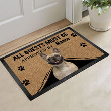Load image into Gallery viewer, KafePross French Bulldog Dog Doormat All Guest Must be Approved Rubber Floor Mat