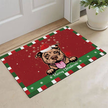 Load image into Gallery viewer, KafePross Christmas Decoration Doormat with Cute Dog Pit Bull