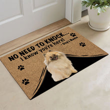 Load image into Gallery viewer, KafePross - Pomeranian Dog Doormat - Not Need to Knock, I Know You're Here