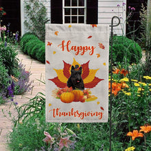 Load image into Gallery viewer, KafePross - Happy Thanksgiving Day Wheaton Terrier Pumpkin Maple Leaf Fall Give Thanks Dog Garden House Flag