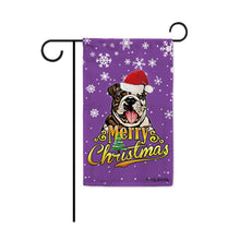 Load image into Gallery viewer, KafePross-Merry Christmas Dog English Bulldog Garden House Flag