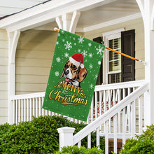 Load image into Gallery viewer, KafePross-Merry Christmas Dog Beagle Garden House Flag