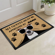 Load image into Gallery viewer, Custom Dog's Name Doormat-All Guests Must be Approved By Jack Russell Terrier Outdoor Doormat