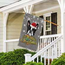 Load image into Gallery viewer, KafePross-Merry Christmas Dog Boston Terrier Garden House Flag