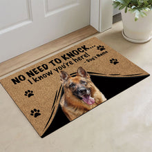 Load image into Gallery viewer, KafePross German Shepherd Doormat Not Need to Knock, We Know You're Here
