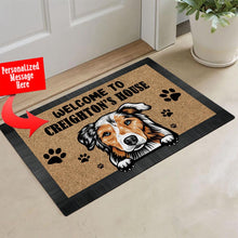 Load image into Gallery viewer, KafePross - Personalized Welcome to My House Home Dog Doormat Australian Shepherd Floor Mat