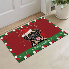 Load image into Gallery viewer, KafePross Christmas Decoration Doormat with Cute Dog Mastiff