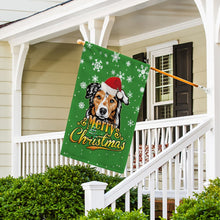 Load image into Gallery viewer, KafePross-Merry Christmas Dog Australian Shepherd Garden House Flag