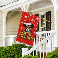 Load image into Gallery viewer, KafePross-Merry Christmas Dog Jack Russell Terrier Garden House Flag