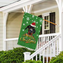 Load image into Gallery viewer, KafePross-Merry Christmas Dog Doberman Pinscher Garden House Flag