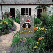 Load image into Gallery viewer, KafePross-Merry Christmas Dog English Springer Spaniel Garden House Flag
