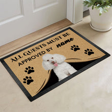 Load image into Gallery viewer, Custom Dog's Name Doormat-All Guests Must be Approved By Poodle Outdoor Doormat