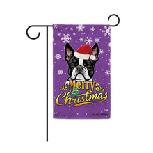 Load image into Gallery viewer, KafePross-Merry Christmas Dog Boston Terrier Garden House Flag