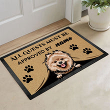 Load image into Gallery viewer, KafePross-Pomeranian Peeking Dog Doormat-All Guests Must be Approved
