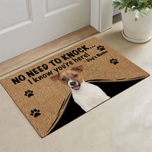 Load image into Gallery viewer, KafePross - Jack Russell Terrier Dog Doormat - Not Need to Knock, I Know You're Here