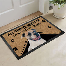 Load image into Gallery viewer, KafePross American Bulldog Dog Doormat All Guest Must be Approved Rubber Floor Mat