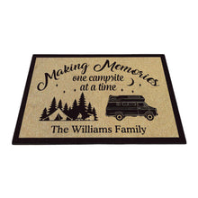 Load image into Gallery viewer, KafePross Personalized Making Memories Camper Doormat