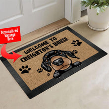 Load image into Gallery viewer, KafePross - Personalized Welcome to My House Home Dog Doormat Dachshund Floor Mat