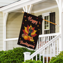 Load image into Gallery viewer, KafePross - Happy Thanksgiving Day Yorkie Pumpkin Maple Leaf Fall Give Thanks Dog Garden House Flag