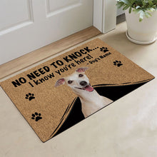 Load image into Gallery viewer, KafePross - Whippet Dog Doormat - Not Need to Knock, I Know You're Here