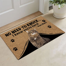 Load image into Gallery viewer, KafePross - Cat Doormat - Not Need to Knock, I Know You're Here