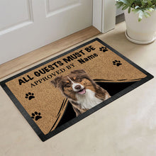 Load image into Gallery viewer, KafePross Australian Shepherd Dog Doormat All Guest Must be Approved Rubber Floor Mat