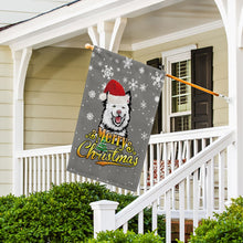 Load image into Gallery viewer, KafePross-Merry Christmas Dog Finnish Lapphund Garden House Flag