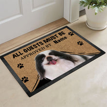 Load image into Gallery viewer, KafePross Pekingese Dog Doormat All Guest Must be Approved Rubber Floor Mat