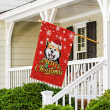 Load image into Gallery viewer, Merry Christmas Dog Akita Garden House Flag