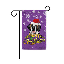 Load image into Gallery viewer, KafePross-Merry Christmas Dog Saint Bernard Garden House Flag