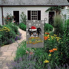 Load image into Gallery viewer, KafePross-Merry Christmas Dog Papillion Garden House Flag
