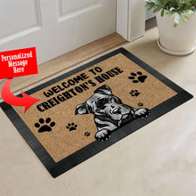 Load image into Gallery viewer, KafePross - Personalized Welcome to My House Home Dog Doormat Pit Bull Floor Mat
