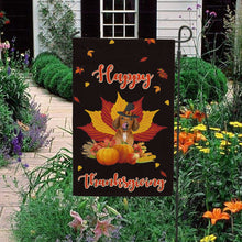 Load image into Gallery viewer, KafePross - Happy Thanksgiving Day Dachshund Pumpkin Maple Leaf Fall Give Thanks Dog Garden House Flag