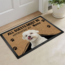 Load image into Gallery viewer, KafePross Maltese Dog Doormat All Guest Must be Approved Rubber Floor Mat