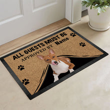 Load image into Gallery viewer, Custom Dog's Name Doormat-All Guests Must be Approved By Basenji Outdoor Doormat