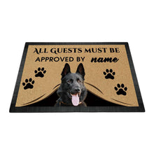 Load image into Gallery viewer, Custom Dog's Name Doormat-All Guests Must be Approved By German Shepherd Outdoor Doormat
